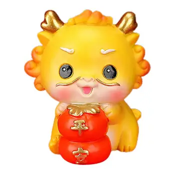 Ochi-prinderea Figurine Dragon 2024 Anul Nou Chinezesc Dragon Figurina Ornamente Adorabil in Miniatura Birou Decoratiuni, Cadouri Pentru Casa