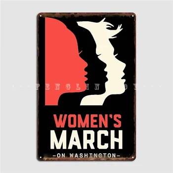 Oficial Femeilor Martie La Washington Metal Semn Club Acasă Living Vintage Plăci de Tablă Semn Poster
