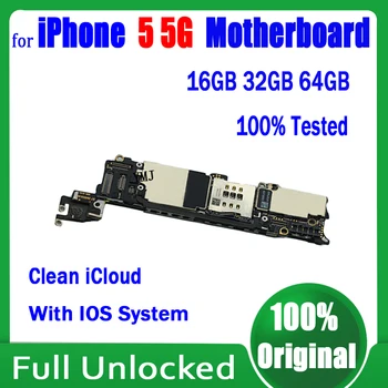 Original de Deblocare Pentru iphone 5 5G Placa de baza iCloud Curat Pentru Placa de baza iphone 5 16GB 32GB 64GB Logic Board Placă 100% Testat