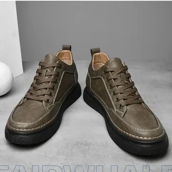Pantofi Barbati din Piele Originale de Înaltă Calitate din Piele Pantofi Casual Bord la Modă Convenabil Sport Piele Pantofi pentru Bărbați Adidași