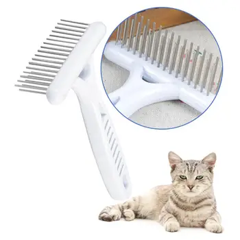 Plutitoare Îndepărtarea Părului de Animale de companie din Oțel Inoxidabil pentru animale de Companie Îngrijire Rake Perie pentru Scurt Timp Părul de Pisică Câine Vărsare Instrument Perie pentru Animale de companie