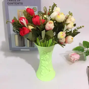 Recipient Vas De Plastic De Birou Vaza De Flori Relief Aranjament Masa Acasă Decor