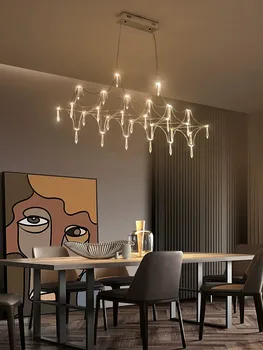Restaurant Nordic lumini pandantiv masă lumini moderne simple de lux și creative firefly recepție corpuri de iluminat