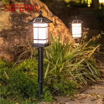 SOFEINA Clasică în aer liber Gazon Lampă Neagră Lumină LED-uri Impermeabil Solare Acasă pentru Vila Calea Decoratiuni de Gradina