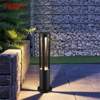 TINNY Negru în aer liber cu Gazon Lampa Contemporane de Lumină LED-uri Impermeabil pentru Casa Vila Calea Grădină