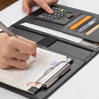 Utile Organizator Fișier Portable Document de Hârtie Dosar cu Calculator Pen Slot Rezistent la Uzura Dosar Bord Alimentare de Origine