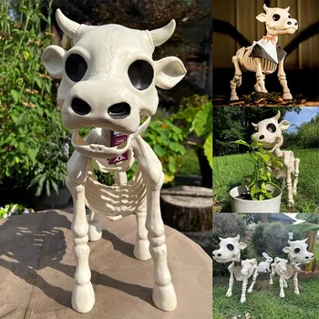 Vaca Schelet Halloween Decor Schelet De Vacă Statuie De Halloween Vaca Schelet Decor Vaca Decoratiuni De Exterior Cu Amănuntul