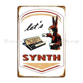 Vă Permite Synth Placa De Metal Poster Bar Pictură Murală Club Personalizate De Imprimare Tin Semn Poster