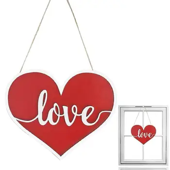 Ziua Îndrăgostiților Decor Ușă În Formă De Inimă De Lemn De Iubire Bord Semn De Perete Inima Cuier Ușă Acasă Cuier De Perete Pentru Ziua Îndrăgostiților Decor