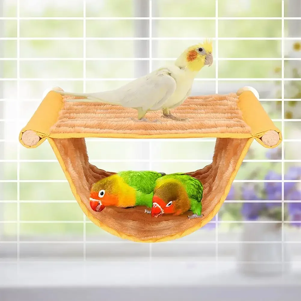Papagal Lavabil Accesorii Pentru Pervazul ferestrei Detașabil Pat Salau Cald Hamac Cuibul de Companie Cușcă de Hamster Multi-color Imagine 3