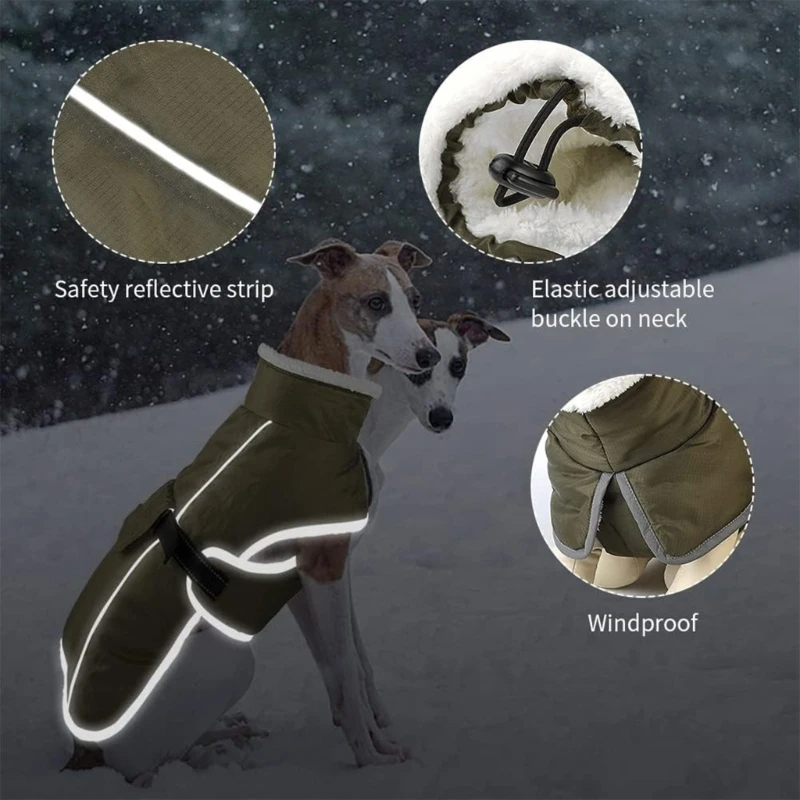 Animale de companie Câine Haine de Iarna, Haine groase Windproof Câine Snowsuit Cadou pentru Câine Mare Imagine 2