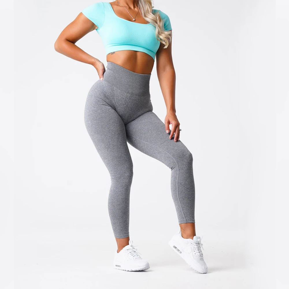 NVGTN Scrunch fără Sudură Jambiere Pantaloni pentru Femei de Înaltă Talie și Șolduri Strâmte Piersic Fese, Talie Mare Pantaloni de Yoga Imagine 2
