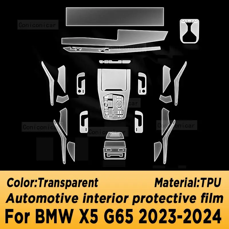 Pentru BMW X5 G65 2023 2024 M60i cutie de Viteze Panoul de Navigare Interior Auto Ecran de Film Protector de pe TPU Anti-Zero Accesorii Imagine 1