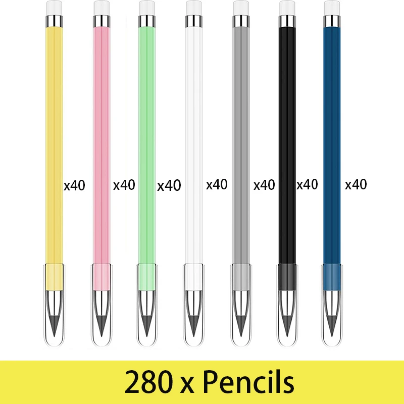 280Pcs Inkless Creion Nelimitat Scris Nu cu Cerneală HB Creion Schiță Instrument de Pictură Scoala Rechizite de Birou Cadou pentru Copil de Papetărie Imagine 0