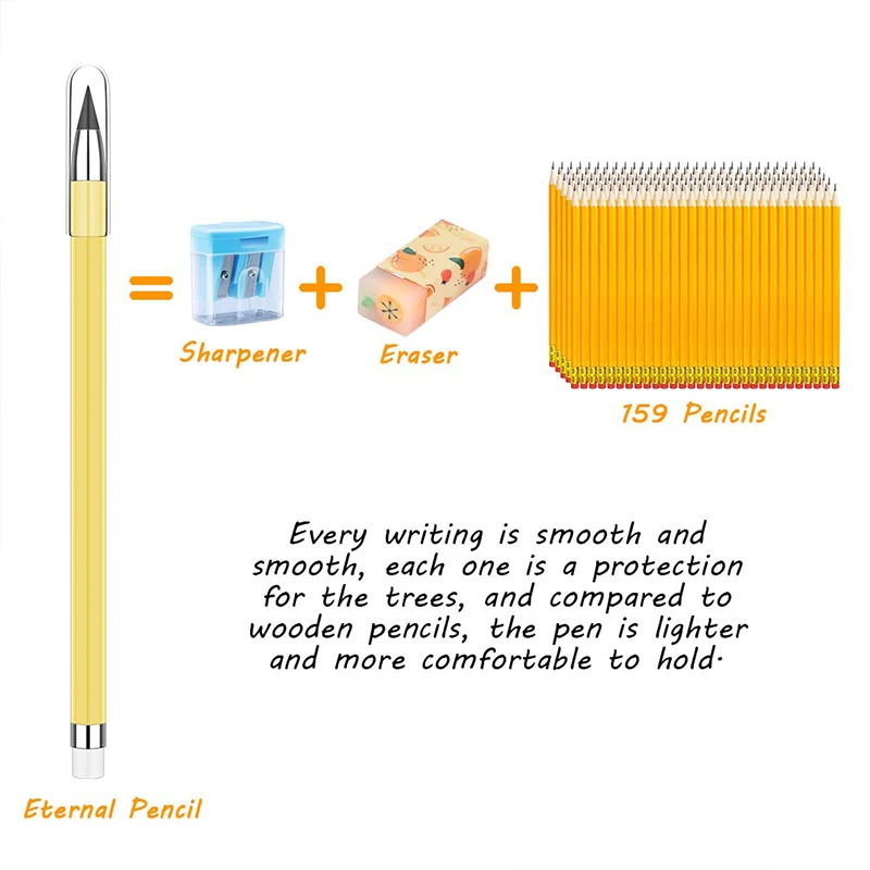 280Pcs Inkless Creion Nelimitat Scris Nu cu Cerneală HB Creion Schiță Instrument de Pictură Scoala Rechizite de Birou Cadou pentru Copil de Papetărie Imagine 1