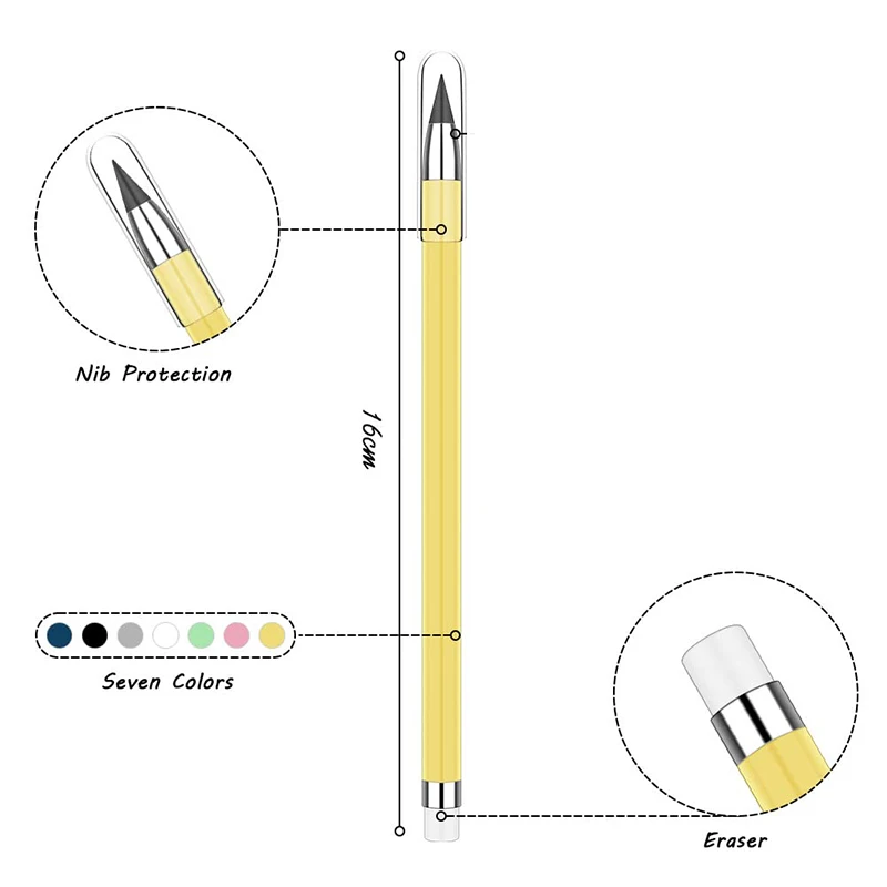 280Pcs Inkless Creion Nelimitat Scris Nu cu Cerneală HB Creion Schiță Instrument de Pictură Scoala Rechizite de Birou Cadou pentru Copil de Papetărie Imagine 5