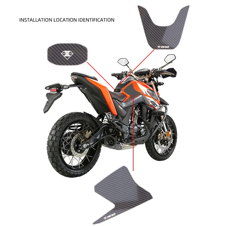 Motocross de Combustibil Rezervor de Ulei autocolante 5D Epoxidice Autocolant Motocicleta rezistent la zgarieturi Protector Decorativ decalcomanii Pentru KIDEN KD150-U1 Imagine 2