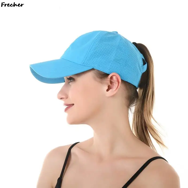 Ochiurilor De Plasă Respirabil De Tenis Capac Iute Uscat Parul Lung Capace Femei De Sport În Aer Liber Pălării De Bumbac Confortabil Casquette De Agrement Golf Hat Imagine 2