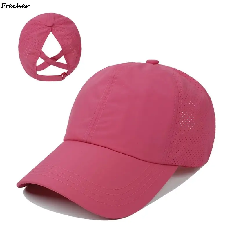 Ochiurilor De Plasă Respirabil De Tenis Capac Iute Uscat Parul Lung Capace Femei De Sport În Aer Liber Pălării De Bumbac Confortabil Casquette De Agrement Golf Hat Imagine 4