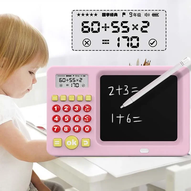 USB Desen engleză Matematică Comoara de Formare Scrisul Bord Copii de Învățare LCD spaniolă Calculator Aritmetica Mentală Mașină Imagine 5