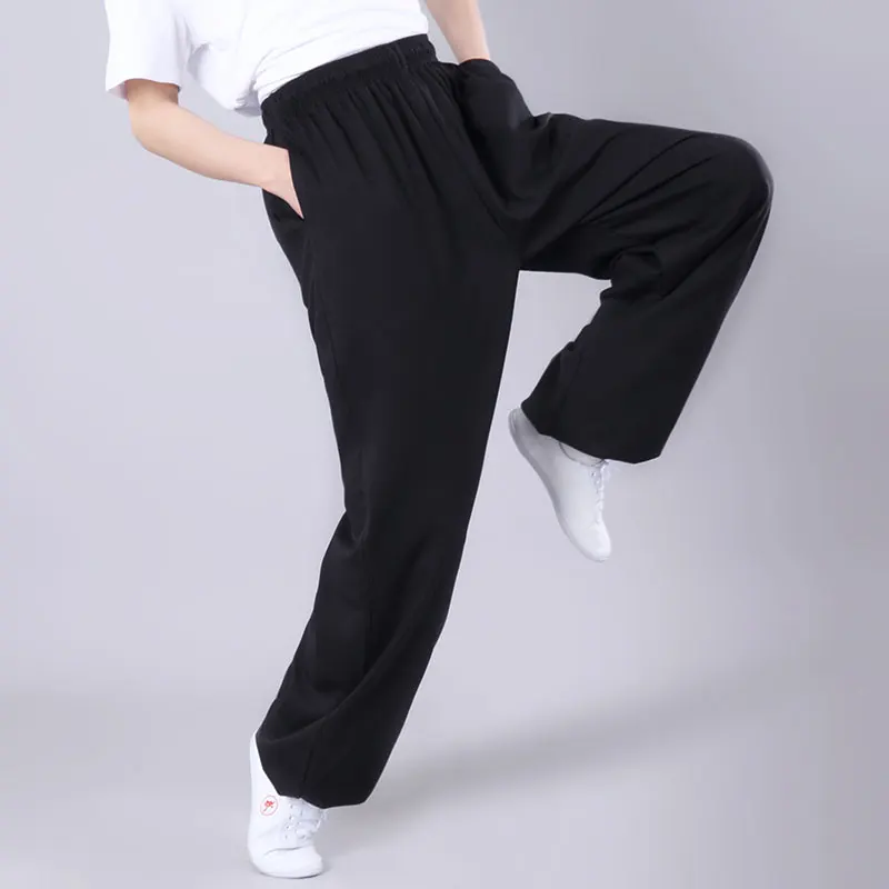 Arte Marțiale De Formare Pantaloni Wu Shu Tai Chi Pantaloni, Chiloți De Sport Bărbați Femei Karate Judo Pantaloni De Taekwondo, Kung Fu Rulează Pantaloni De Yoga Imagine 2
