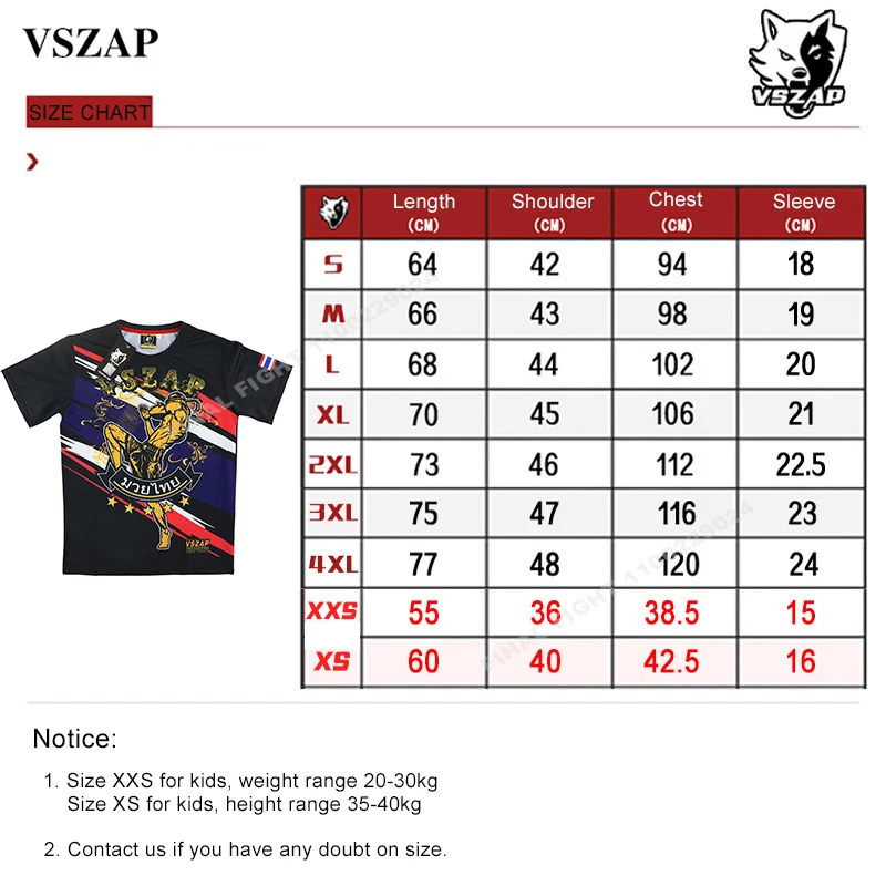 Vszap Box Tricou Lupta MMA T-Shirt pentru Bărbați Muay Thai Rashguard Jersey Negru Respirabil Sală de Fitness BJJ Jiujitsu Kickboxing Sus Imagine 1