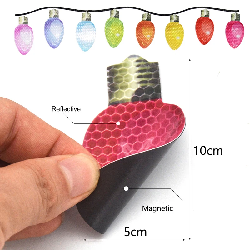 Reflectorizante Bec Magnet Decoratiuni De Craciun Masina Sticke Magnetic Decal Magneți De Frigider Moș Crăciun Accesorii Auto Imagine 4