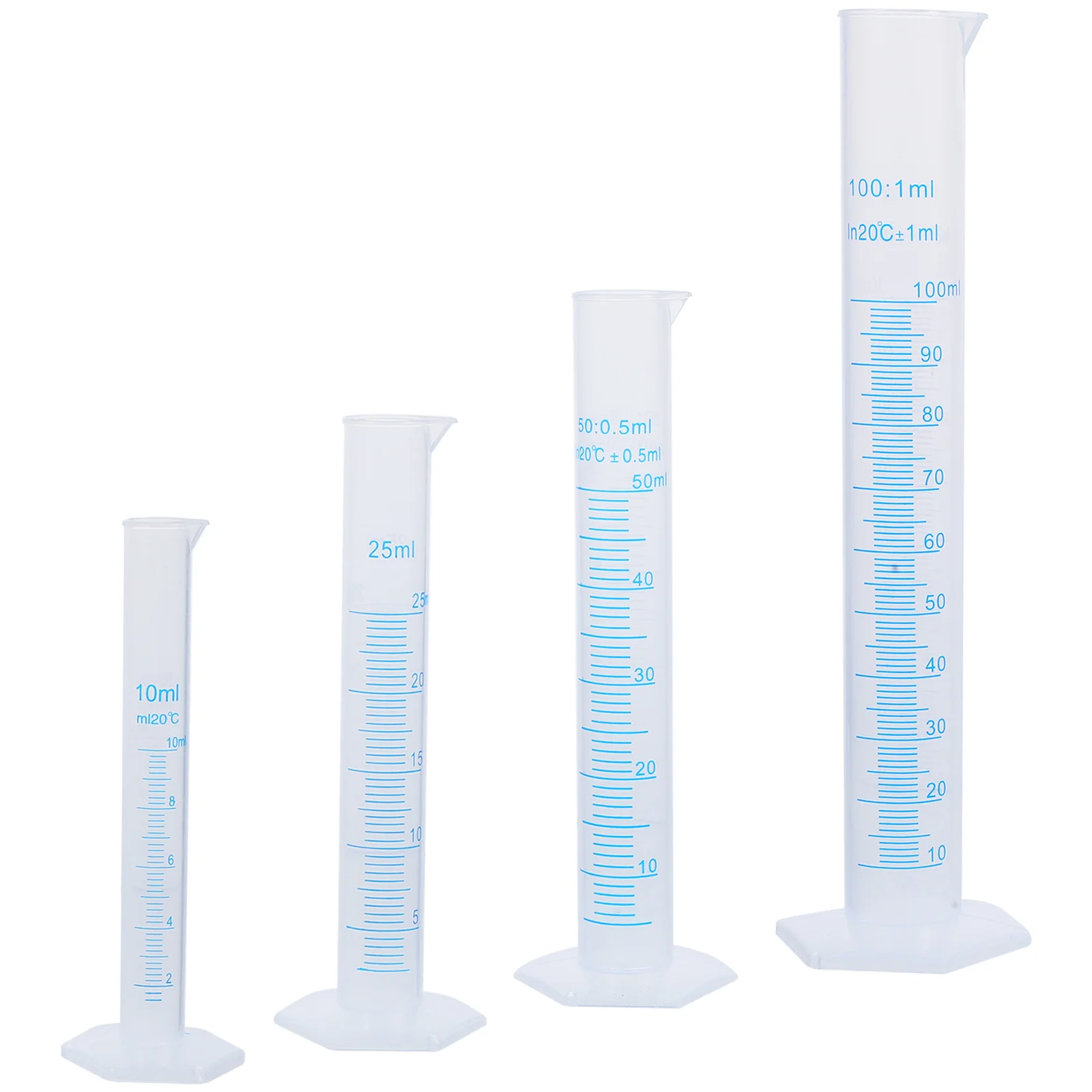 Transparent De Măsurare Din Plastic Cilindru Gradat Din Plastic Measuri Proces De Testare Lichid Tub De Laborator Instrument / / / Imagine 2