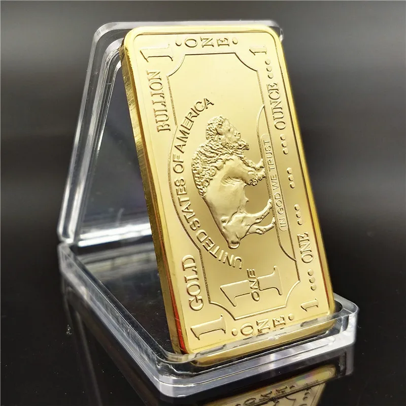 American bison aur monedă Comemorativă de aur monede de argint Imagine 0