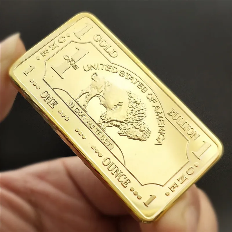 American bison aur monedă Comemorativă de aur monede de argint Imagine 2