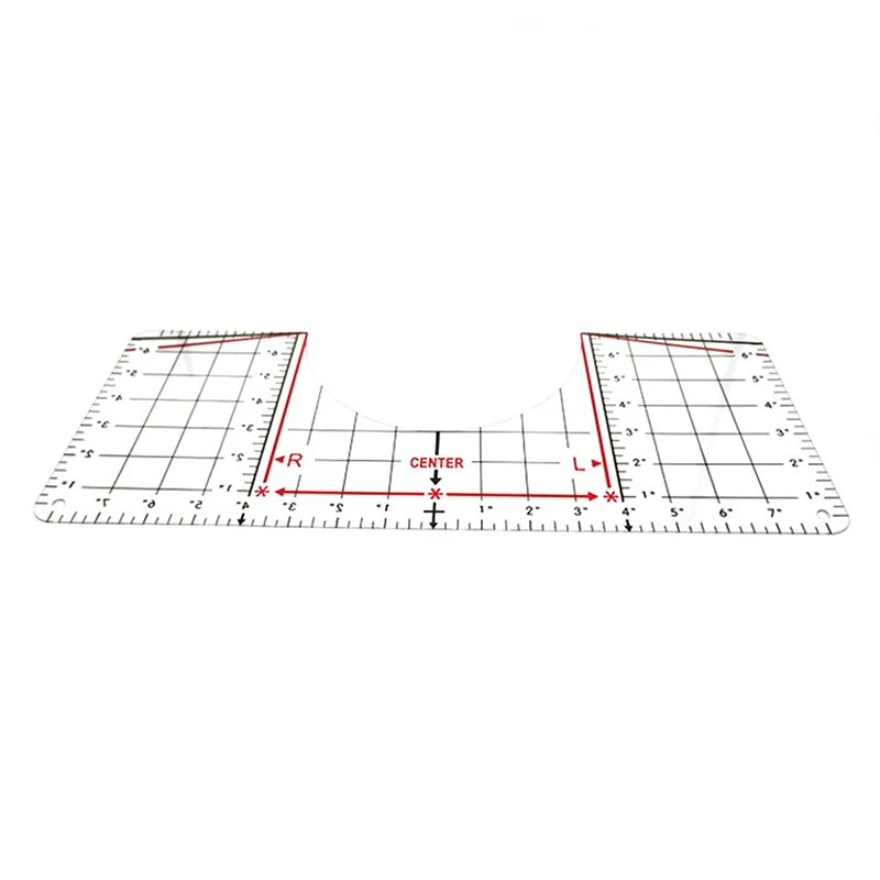 5Pcs/Set Tricou Aliniere Riglă Pentru Ghidare Tricou de Măsurare Conducător Cu Dimensiunea Diagramă DIY Șablon Desen Ambarcațiuni Instrument de Redactare Imagine 2