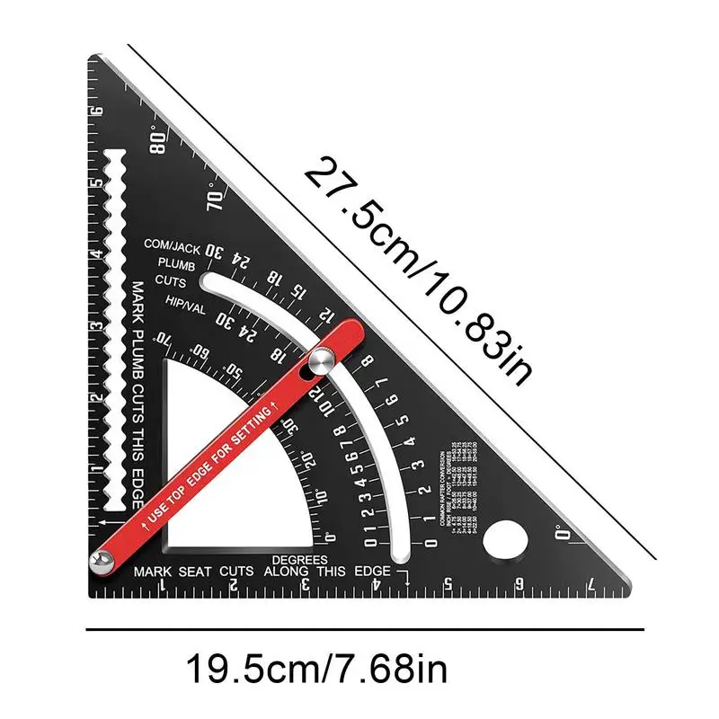 Dulgheri Pătrat Instrument De Tâmplar Instrument De Măsurare Reglabil Metru Tâmplar De Măsurare Layout Instrument Pentru Tigla Tamplarie Încadrare Imagine 5