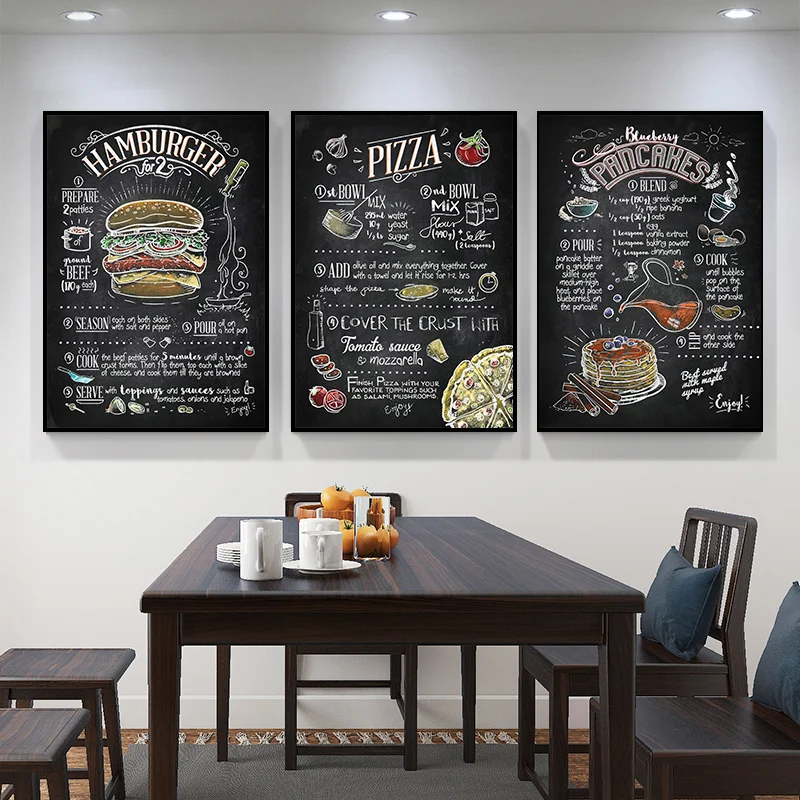 Nordic Burger, Pizza Poster de Arta Personalitate Restaurant Postere si Printuri de Perete Camera de zi de Decorare Acasă Imagine 4