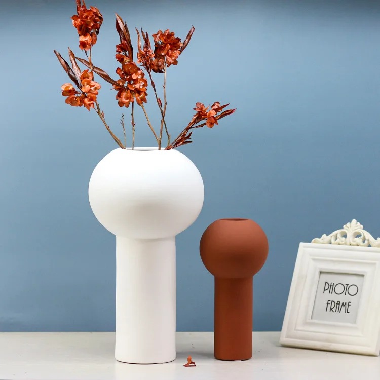 Nordic Instagram Decor În Stil Mare Tub De Vaza Ceramica Creative Acasă Decorative De Flori Container Imagine 3