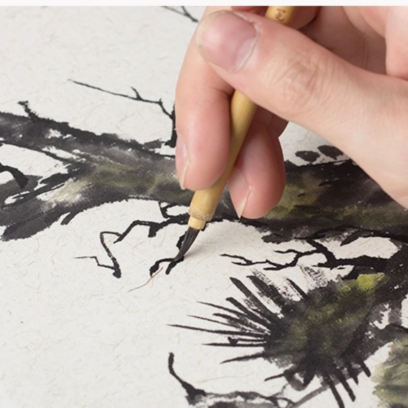 Caligrafie Chineză Stilou Perie Acuarelă Baimiao Meticulos Pictură Schiță Perie Nor Alb Nevăstuică Perie De Păr Pen Tinta China Imagine 5