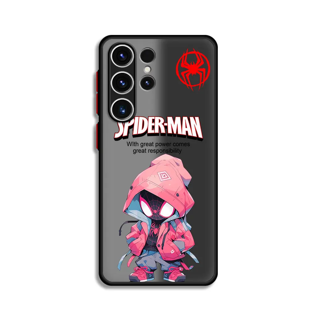 Desene animate Marvel Spider Man Caz de Telefon pentru Samsung Galaxy S10 S9 Plus S21 FE S20 Ultra S23 FE S22 Plus S23 Ultra Cool Mat Acoperire Imagine 1