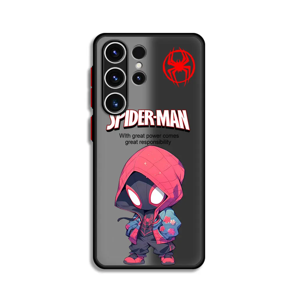 Desene animate Marvel Spider Man Caz de Telefon pentru Samsung Galaxy S10 S9 Plus S21 FE S20 Ultra S23 FE S22 Plus S23 Ultra Cool Mat Acoperire Imagine 2