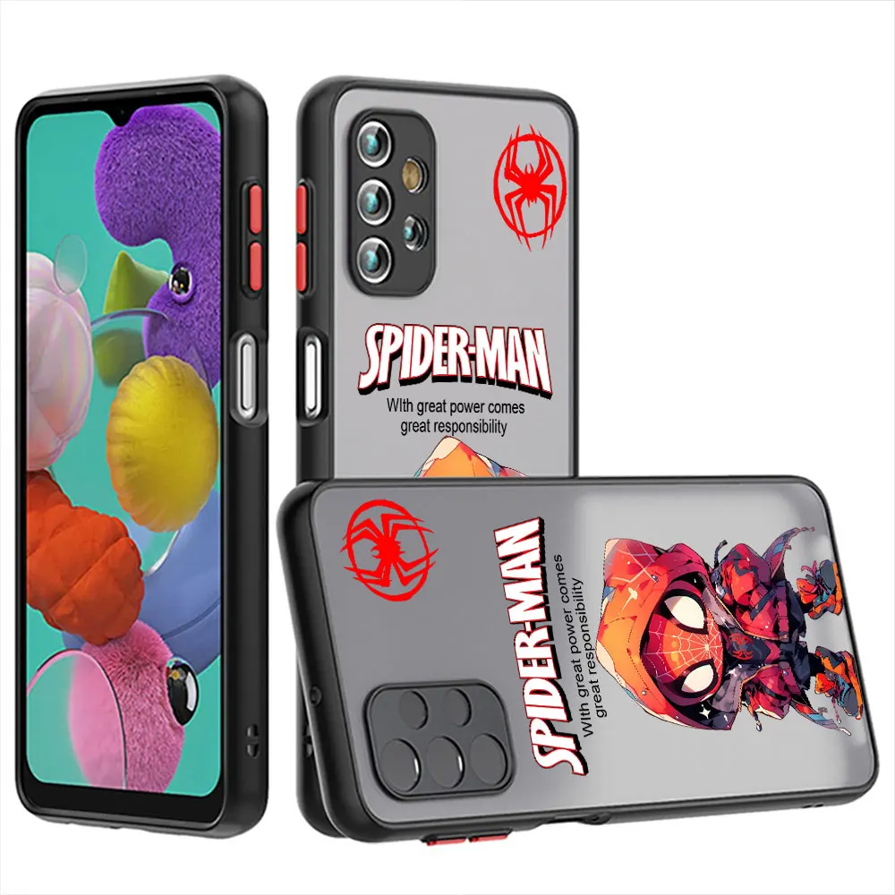Desene animate Marvel Spider Man Caz de Telefon pentru Samsung Galaxy S10 S9 Plus S21 FE S20 Ultra S23 FE S22 Plus S23 Ultra Cool Mat Acoperire Imagine 3