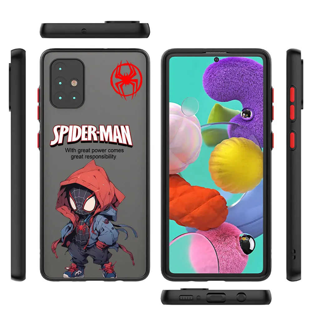 Desene animate Marvel Spider Man Caz de Telefon pentru Samsung Galaxy S10 S9 Plus S21 FE S20 Ultra S23 FE S22 Plus S23 Ultra Cool Mat Acoperire Imagine 4