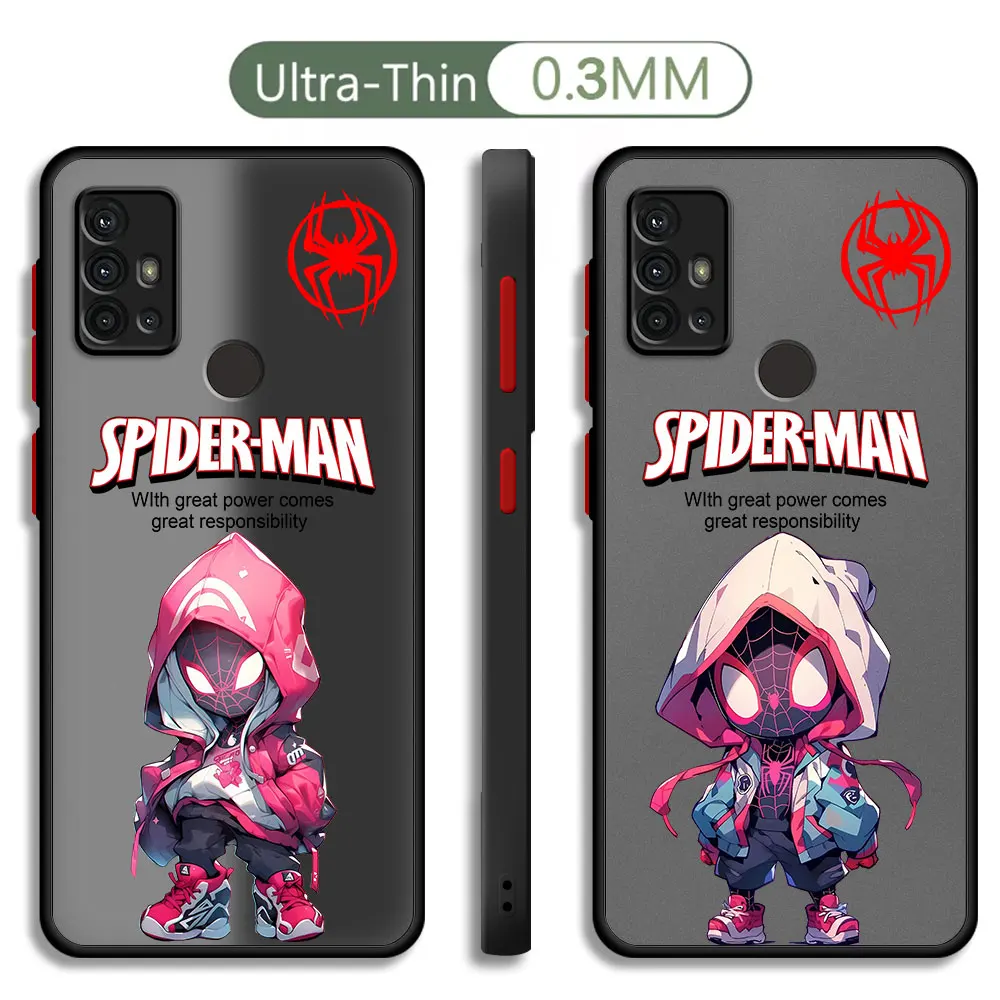 Desene animate Marvel Spider Man Caz de Telefon pentru Samsung Galaxy S10 S9 Plus S21 FE S20 Ultra S23 FE S22 Plus S23 Ultra Cool Mat Acoperire Imagine 5