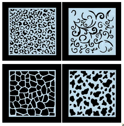 4buc Leopard de imprimare de Stratificare Șabloane pentru Diy album/album foto Decorative Relief colorat,pictura stencil,decor acasă Imagine 0
