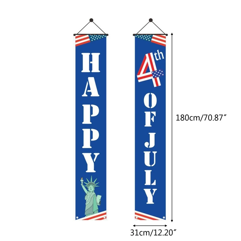 Ziua Independenței americane Agățat pentru Banner 1Pair 4 iulie Patriotic Cuplet pentru Acasă Festival Ușa de Perete Decor Doo Imagine 5