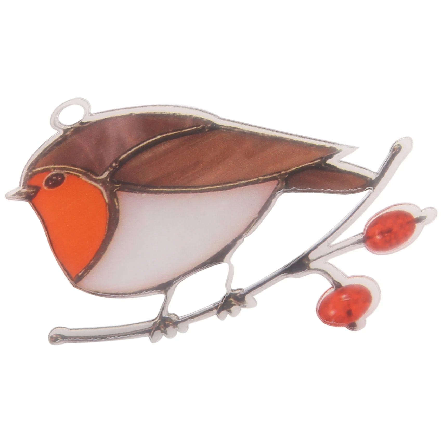 Agățat Multicolor de Păsări pe Sârmă de Înaltă Colorate Acrilice Suncatcher Creative Fereastra Panou Acasă Decor Camera -Stând Robin Imagine 1