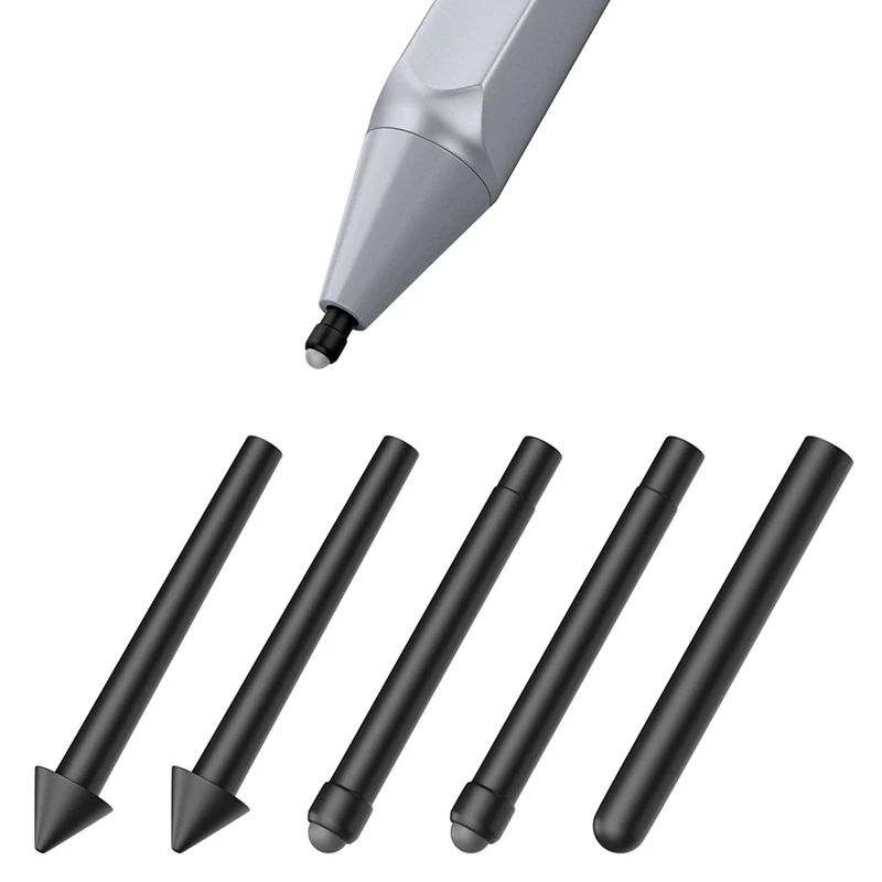 5 Bucata Pix Sfaturi Pentru Suprafata Pen (2XHB/2X2H/H Tip) Cauciuc Negru Pentru Surface Pro 2017 Pen (Model 1776)/Pro 4 Imagine 0
