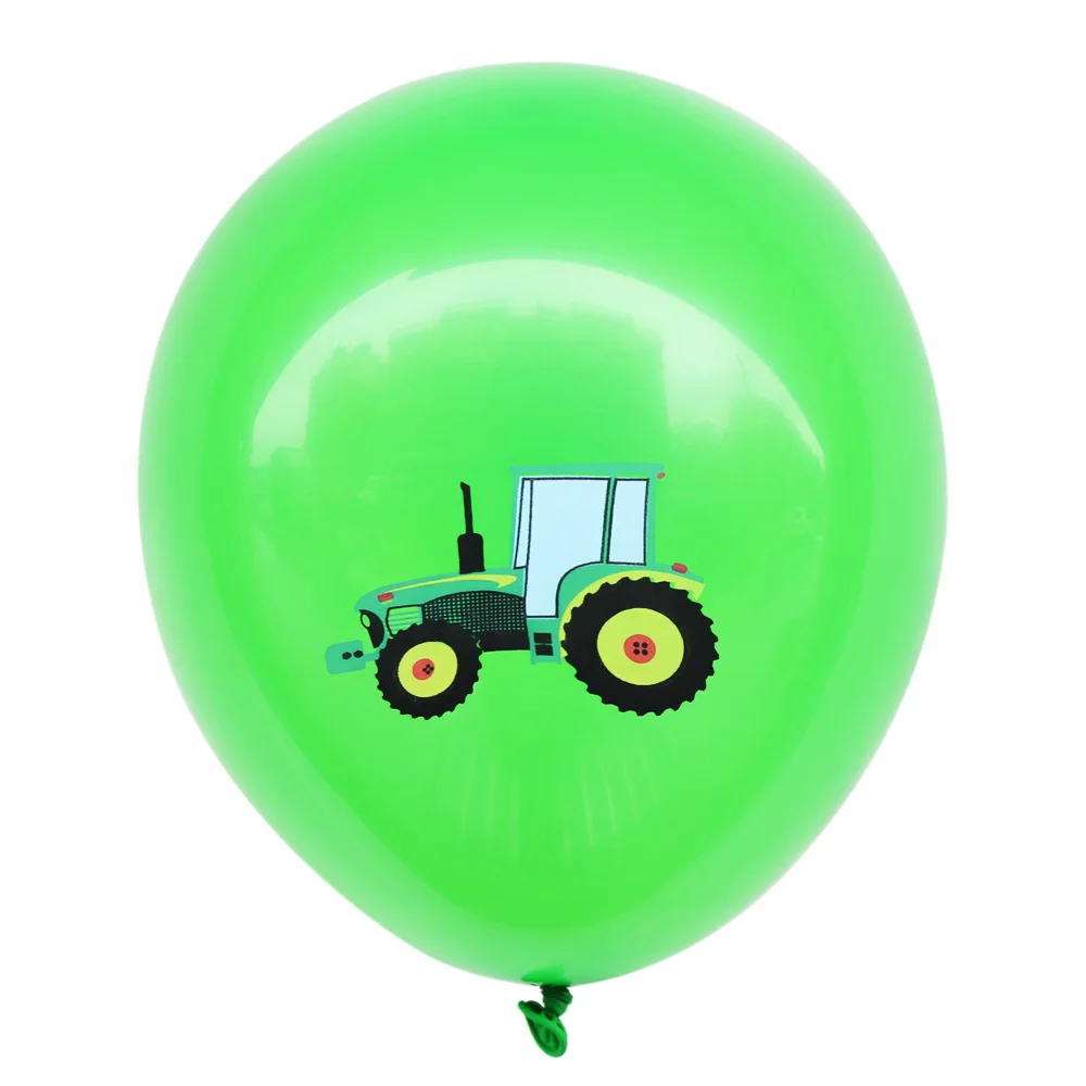 10buc 12 Inch Construcția Vehiculului Tractor Excavator Balon Petrecere de Ziua Balon Latex Decorare pentru Copii de Jucarie Cadou Imagine 3