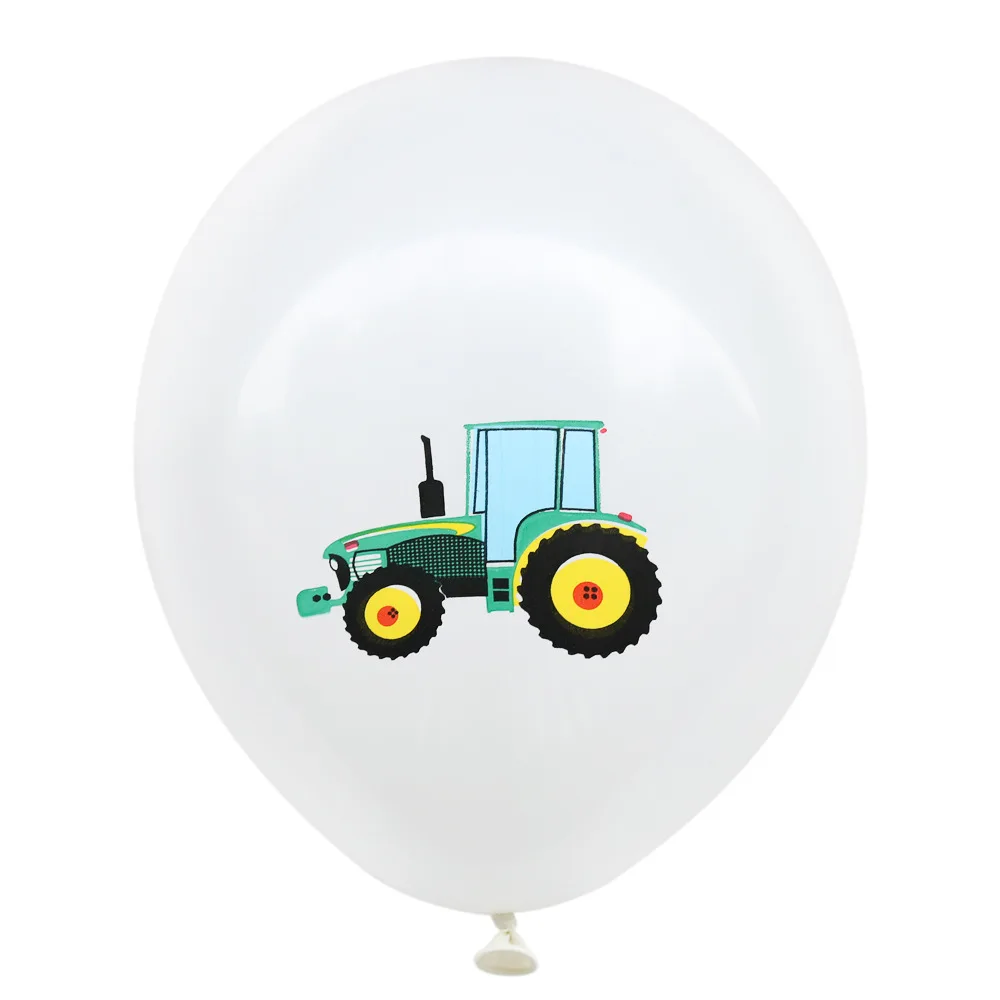 10buc 12 Inch Construcția Vehiculului Tractor Excavator Balon Petrecere de Ziua Balon Latex Decorare pentru Copii de Jucarie Cadou Imagine 4