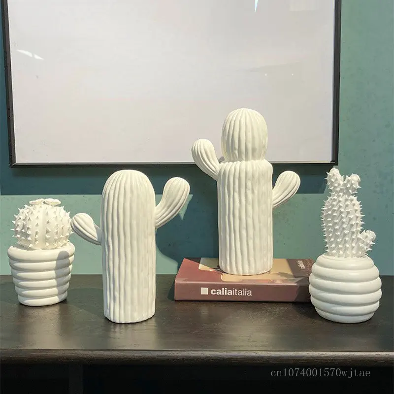 Nordic Ceramice Cactus Ornamente în Formă, Lumină și Creație de Mobilier, Dormitor, Camera de zi, Desktop Decor Imagine 2