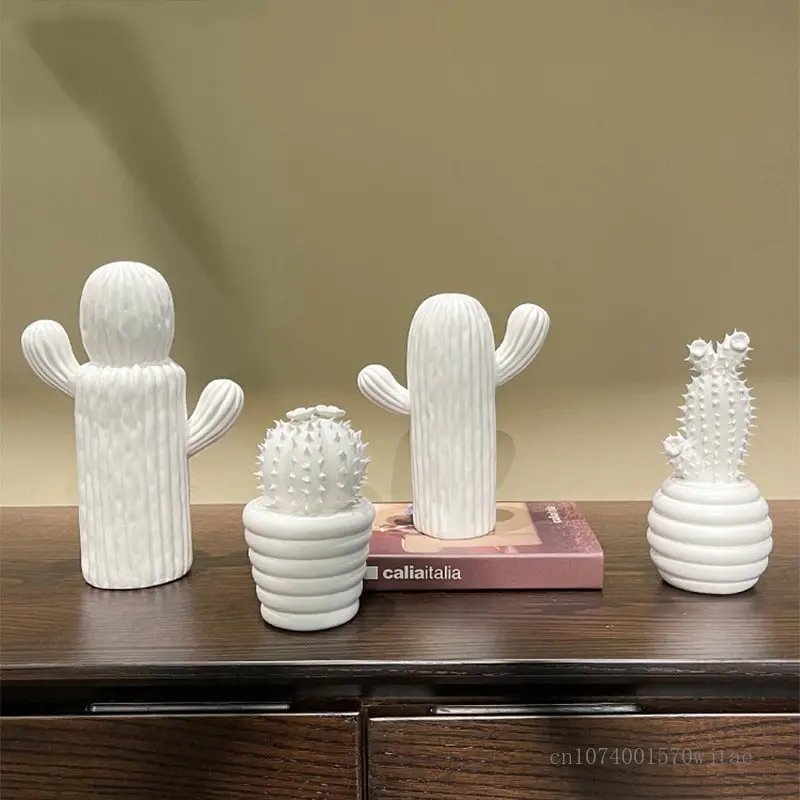 Nordic Ceramice Cactus Ornamente în Formă, Lumină și Creație de Mobilier, Dormitor, Camera de zi, Desktop Decor Imagine 3