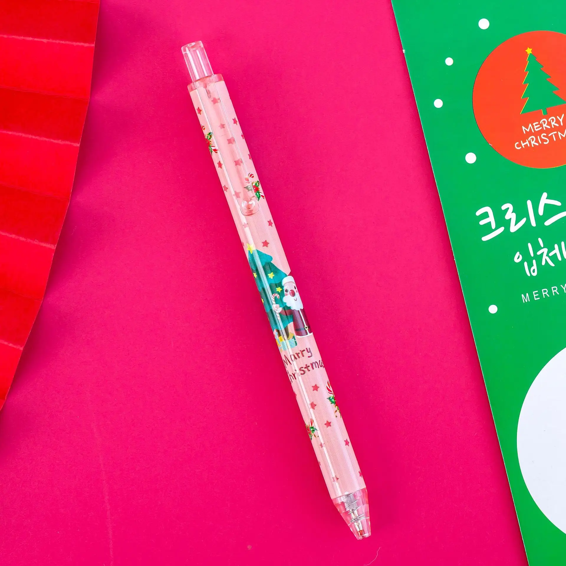 100BUC Crăciun Pixuri cu Gel om de Zăpadă Moș 0,5 mm Papetărie Semnătura Pen Cadouri pentru Copii Rechizite de Birou Imagine 5