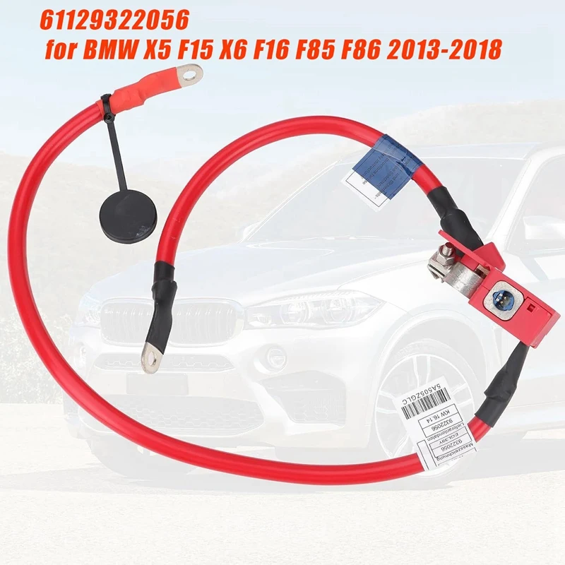 1 Bucata Masina Cablului Pozitiv al Bateriei 61129322056 Roșu Pentru BMW X5 F15 X6 F16 F85 F86 2013-2018 a Bateriei Duce Protecție Cablu Imagine 0